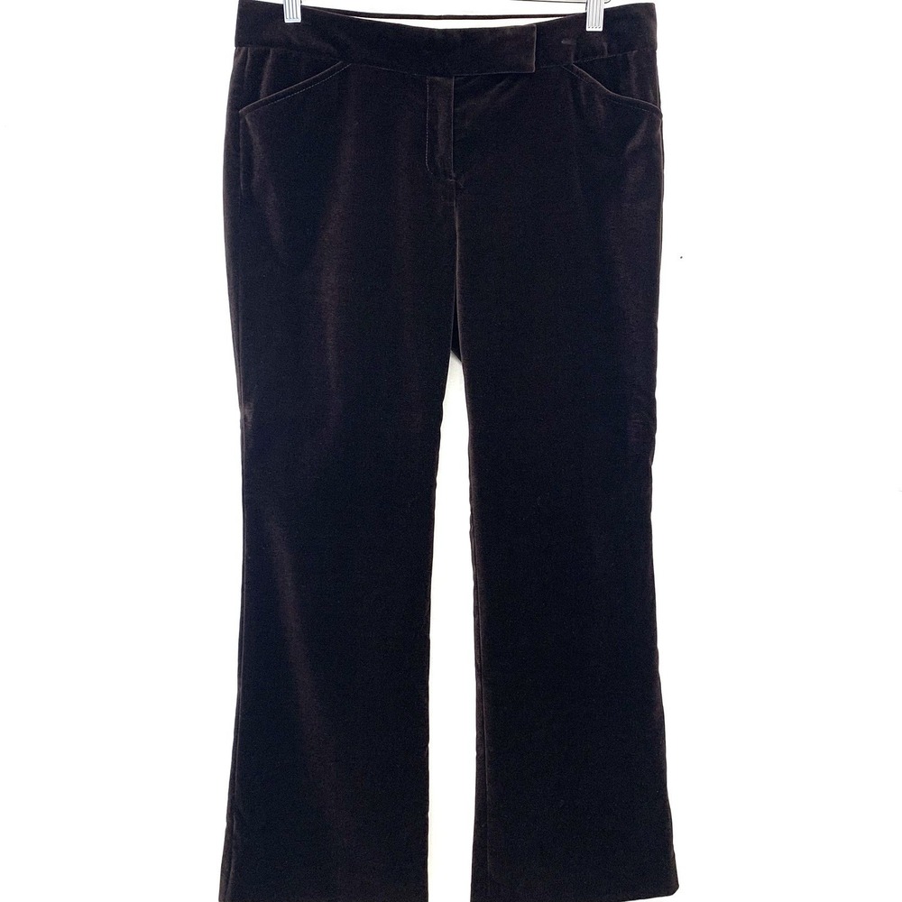 Theory  Trouser Pants Dark Brown Straight Plush Woman 10 Boot Capsule‎ Retro USA